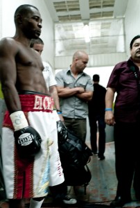 In Tijuana, Mexico, Brin-Jonathan Butler (center) with fighter Guillermo Rigondeaux.